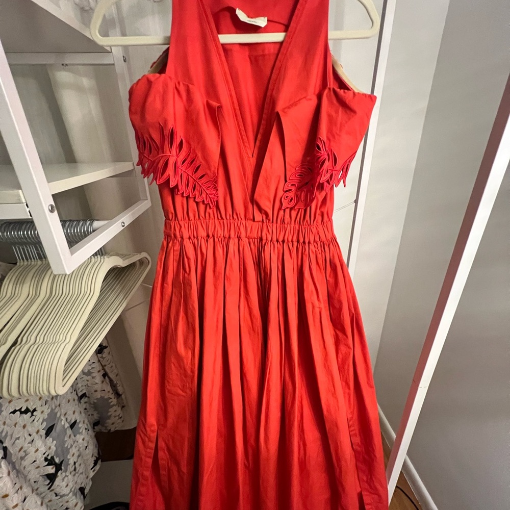 Fendi Vibrant Red Midi Dress